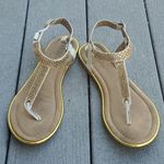 White Mountain  Bedazzled T-Trap Sandals with Cushion Sole Photo 0