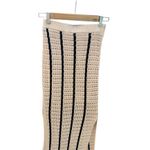 MIOU MUSE ANA STRIPED PATTERN CROCHET KNITTED LONG SKIRT Tan Photo 5