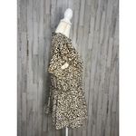 FSLapparel Women's Medium Cheetah Print Ruffle Sleeve Knee Length Dress Photo 2