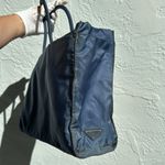 Prada Slate Blue Nylon Vintage Tote hand bag Photo 2