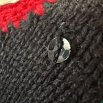 Vintage Holiday Cardinal Sweater Black Red Festive Embroidered women’s large Photo 5