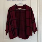 EUC | Retrology women’s burgundy & black checkered pattern cardigan sweater — PS Red Size undefined Photo 0