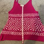 Hollister  California Hot Pink And White Chevron Pattern Knit Tank Top-Medium Photo 8