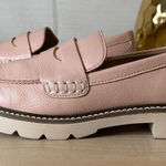 Anne Klein Blush Pink Leather Moccasins, Size 6M Photo 0