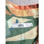 0039 Italy Women's Size Large Long Sleeve Floral Multi Color Printed Midi Dress Pink Photo 2