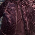 Who What Wear Plum Velvet Puffer size M Photo 1