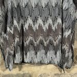 Lipstick Top Woman's‎ Large Patterned Black Gray Lightweight Flowy Y2K Crinkle Photo 6