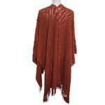 Stein Mart Rust Fringe Wrap Shawl NWT One Size Rust Knit Wrap Brown Photo 1