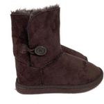 Bumper Brown Faux Suede & Fur Boots Size 7 Photo 4