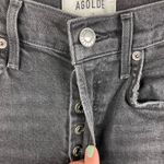 AGOLDE  Riley High Rise Straight Crop Jeans Panoramic Black Wash Denim Size 22 Photo 5