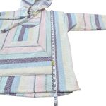 Molina Women's M Hoodie Drug Rug Stripe Pink Blue Pullover‎ Beach Pocket Size 8 Photo 6