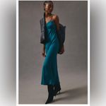 New! Favorite Daughter the Envy Slip Dress in Emerald Green Sz Large $228 Photo 4