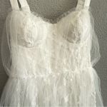 Lulus Ethereal Impression White Tulle Ruffled Bustier Dress Size Large NWT Photo 3