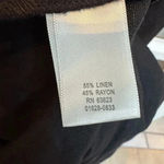 Christopher & Banks  | Black Linen Blend A-Line Dress Size 10P Petite NWT Photo 4