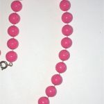Vibrant Barbie Pink Vintage Beaded Necklace Photo 2
