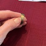 Beautiful ornate sparkly ring large purple center stone smaller blue stones EUC Photo 9