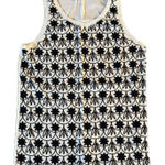 J. Crew Women's black Floral Crochet High Neck Sleeveless Tank Top XS Photo 0