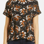  Madewell Duskblossom Shirred Short Sleeve Floral Top Photo 0