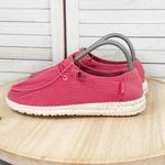 Hey Dude  Wendy Canvas Slip On Loafer Shoes Coral Red Womens Size 7 Photo 2