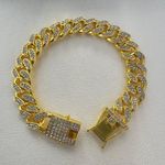 CZ Link Chain Bracelet for Men Women Streetwear Punk Hip Hop Unisex Style Gold Photo 6