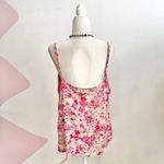 Pink‎ Floral Lace Trim Babydoll Top Y2K 2000s Fairycore Coquette XL Pink Photo 1