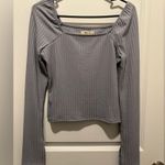 Madewell Ribbed Square-Neck Long-Sleeve Tee, Size M Photo 2