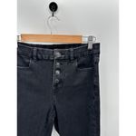 American Eagle  Jeans Women 4 SHORT Black Curvy Hi Rise Jegging Crop Button Fly Photo 3