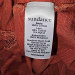 Sundance  Womens Burnt Orange Splendor In Bloom Embroidered Shirt‎ Top Medium Photo 5