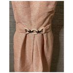 Antonio Melani  Strapless Sheath Dress Pink Textured Metallic Belted Size 10 Photo 2