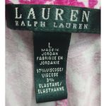 Ralph Lauren Lauren Lounge Pants Women's L Pink White Patterned Wide Leg Photo 2