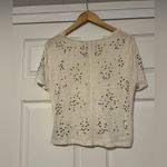 Alice + Olivia Distressed Hole Tee Shirt Sequence Gypsie Hippie Hobo Bohemian Photo 2