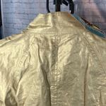 Diane Von Furstenberg  Gold Metallic Ramira Cropped Sleeve Blazer 4 Photo 11