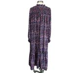 Y.A.S Yasmalone Oversized Floral Long Sleeve Maxi Dress Boho 7/8 Sz Small Black Photo 2