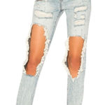 One Teaspoon Distressed Ankle Length Blue Jeans(Size 26) Photo 0