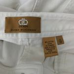 Dana Buchman  Straight Leg Denim Jeans 8 White Button Zip 5 Pocket Mid Rise Photo 4