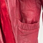 Pelle red leather M mid length trench vintage retro outdoor 70s 80s Size M Photo 3