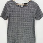 Victoria R Top Women SIZE M Black Plaid Short Sleeve Keyhole Tie Back Clueless Size M Photo 0