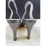 Anne Klein  Women's Gray Sling Back Peep Toe Shoes/Heels 3.75" Size 8 SKU 5116 Photo 4