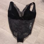 Oysho  black velvet lace bodysuit size small Photo 0