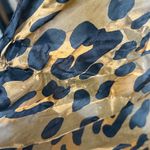 Animal, Cheetah Print, Silk, Oversized Scarf Black Photo 10