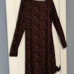 Cut Loose casual knee length dress size small brown printed fall neutral minimal Photo 1