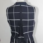 Gracia  Windowpane Print Mini Dress with Neck Tie Size Small Black Check Dress Photo 6
