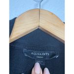 ALLSAINTS Black Delia Sweater Cardigan Size Small Draped Oversized Cotton Photo 4