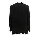 Loco Lindo Pintuck Button Up Shirt‎ Women Size Small Black V Photo 1