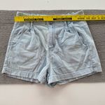 American Eagle Blue White Striped High Rise Pleated Shorts Sz 8 Photo 4