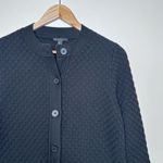 COS  Black Textured Knit Longline Button Front Cardigan Sweater Size X-Small Photo 2