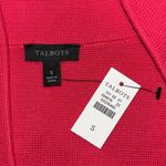 Talbots NWT Size S Hot Pink Cotton/Modal Blend Open Front Sweater Cardigan Photo 2