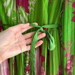 ASOS  Design Wrap Maxi Dress Balloon Sleeves with Green Florals, Green/Pink, 6 Photo 12