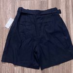 Avec Les Filles  Women's Belted Linen-Blend Shorts Sz 4 Photo 4
