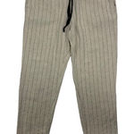 Common Sense Pants XS Tan Striped Pull On‎ Relaxed Minimalist Boho Street Photo 0